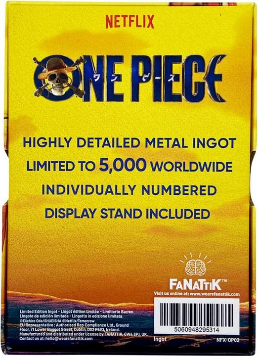 Actual product image Fanattik One Piece Metal Bar Luffy Wanted Poster Limited Edition