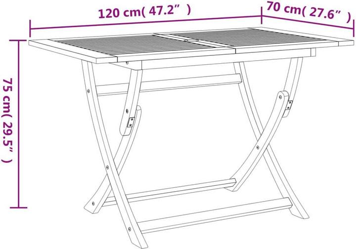 Produktbild VidaXL Gartentisch (120 cm)