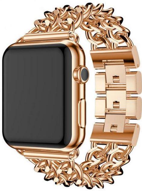 Produktbild PhoneLook Luxuriöses Edelstahl Armband mit unsichtbarem Verschluss gold (38 mm, 40 mm, 41 mm, Aluminium)