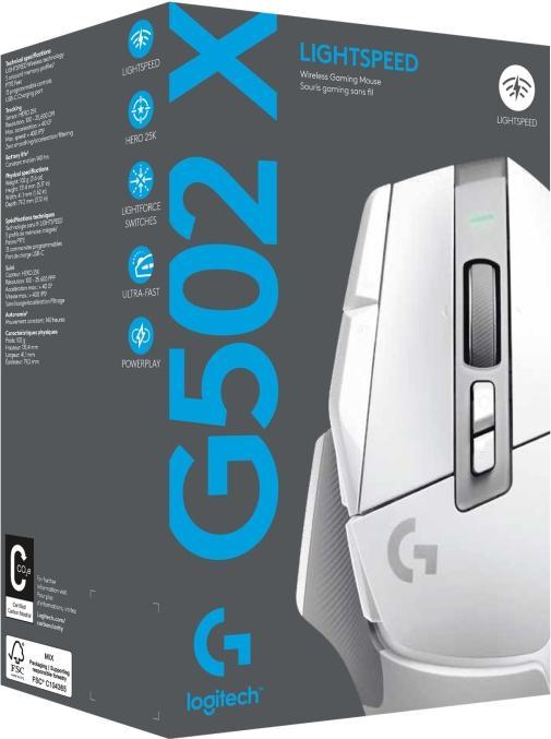 Produktbild Logitech G G502 X Lightspeed (Kabellos, Kabelgebunden)