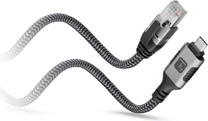 Immagine prodotto Techly Kabel sieciowy USB-C na Gigabit Ethernet RJ45 1m (F/UTP, CAT6, 1 m)