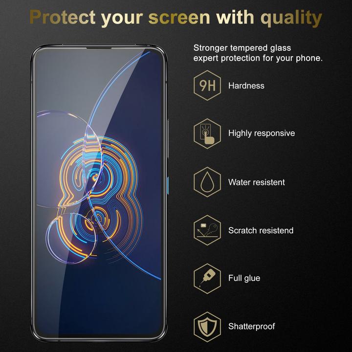Actual product image Cadorabo Tempered protective glass (1 Piece, Asus Zenfone 8 Flip)