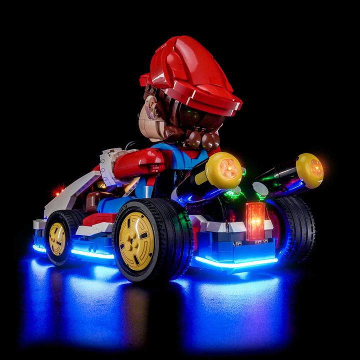 Produktbild BrickBling LED Licht Set für LEGO Mario Kart: Mario & Standard-Kart (72037) inkl. Fernbedienung