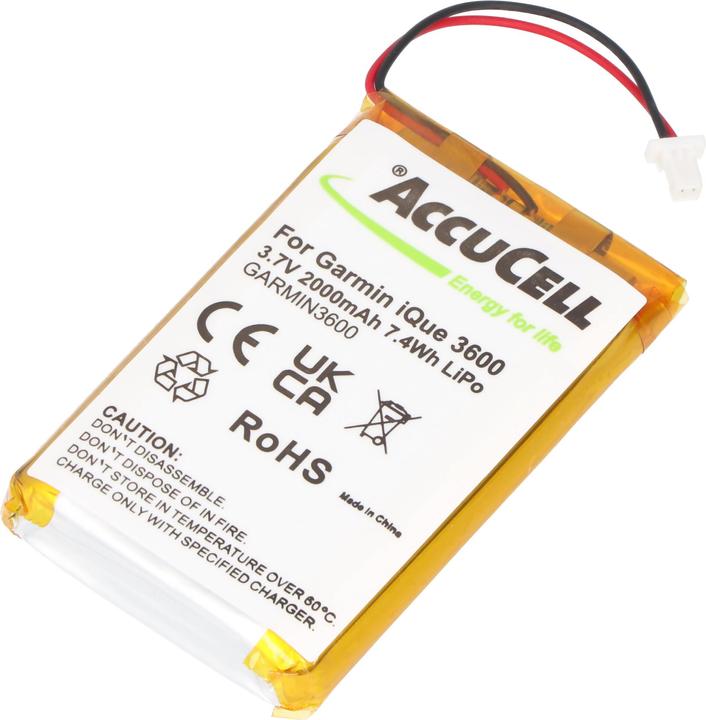 Produktbild AccuCell Akku Garmin iQue 3600a, extended