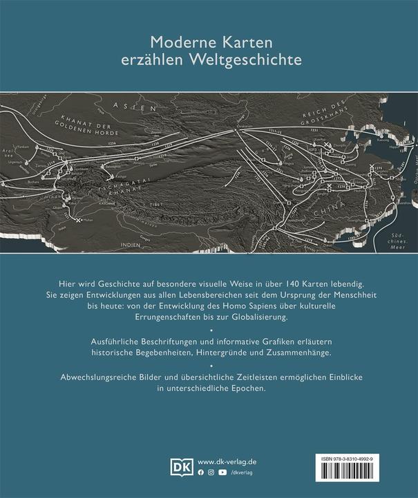 Actual product image Die Geschichte der Welt in Karten (German, Philip Wilkinson, Jeremy Harwood, David Summers, Simon Adams, Reg G. Grant, Philip Parker, Derek Harvey., Peter Chrisp, Joel Levy, Sally Regan, Dr Kay Celtel, 2024)