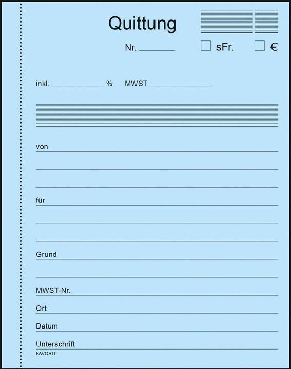 Produktbild Favorit Durchschreibebuch Quittungen (100 x)