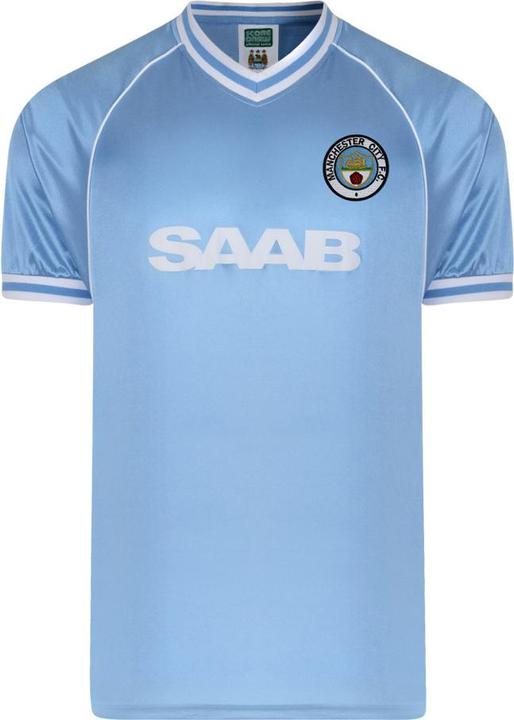 Score Draw Manchester City 1982 Retro Trikot (S)
