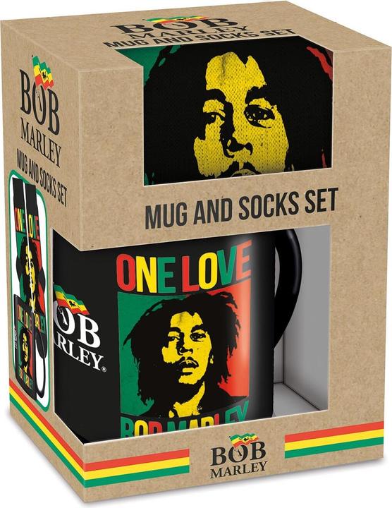 Image du produit Pyramid Bob Marley - Coffret cadeau avec tasse 315ml et paire de chaussette UE 41-45 One Love (315 ml, 1 x)