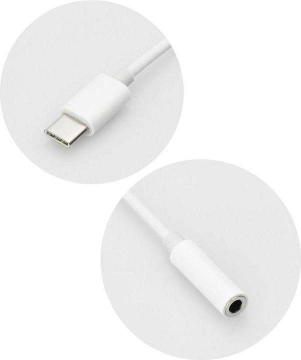 Produktbild No Name Adapter audio USB-C - jack 3,5mm biały/white bulk (USB Typ C)