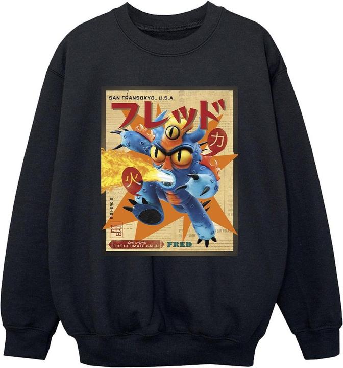 Disney Big Hero 6 Baymax Fred Newspaper Sweatshirt Jungen