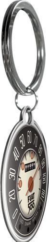 Actual product image Nostalgic-Art Merchandising Keyring Fiat 500 Ø 4 cm, Black/White