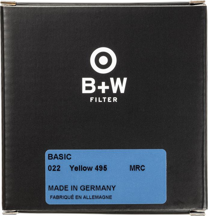 Image du produit B+W 022 Filtre jaune, clair 495, MRC/Basic 39mm (39 mm, Filtre Black Mist, 39 mm)