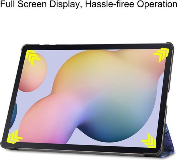 Produktbild MU Style Dreifach faltbare Hülle mit Muster (Galaxy Tab S7+)