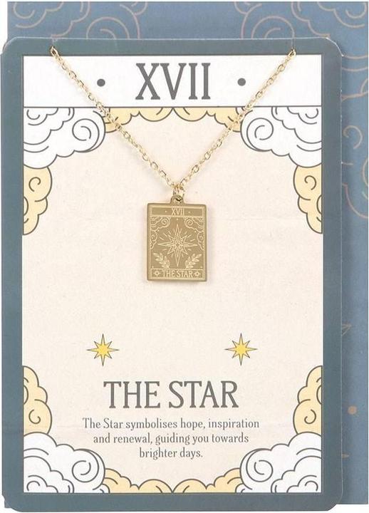 Something Different Tarot Halskette und Karte The Star Edelstahl Karton (100% synthetisches Material)