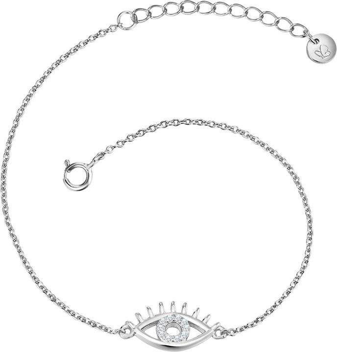 Immagine prodotto Glanzstücke München Bracciale da donna "occhio che vede" in argento 925 - 34674 (17 cm, Argento 100%)
