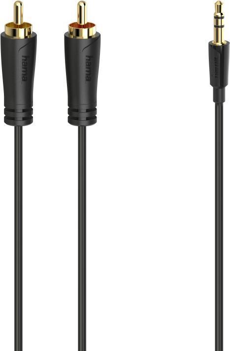 Produktbild Hama Audio-Kabel, 3,5-mm-Klinken-Stecker - 2 Cinch-Stecker, Stereo, verg., 3,0 m (3 m, Cinch)