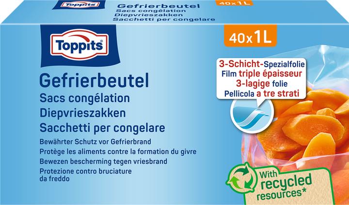 Toppits Gefrierbeutel 1 Liter 40 Stück (40 x)