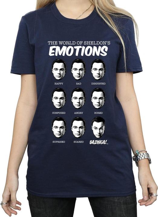 Immagine prodotto Dam Maglietta da donna/ragazzo Emotions Sheldon in cotone (L)