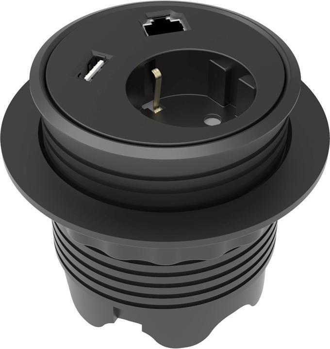 Actual product image NoName Powerdot Black (1 x, CEE 7/3, 1.25 m)