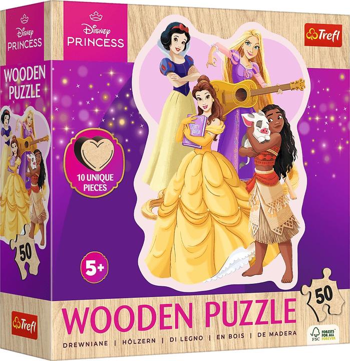 Actual product image Trefl Wooden Puzzle Junior 50 - Disney Princess (50 pieces)