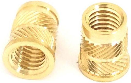 Actual product image Rs Pro M6 Brass Threaded Insert, 9.5mm diameter 8mm Depth (M6)