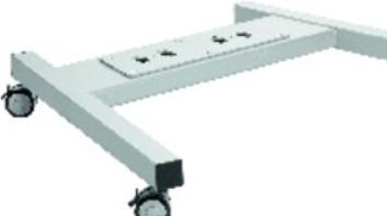Vogels PFT 8530 Chariot d'affichage pied large, jusqu'à 160 kg, argent (Platines de montage / d'adaption)