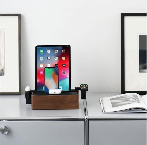 Image du produit Alldock Station de recharge sans fil Noix / Noir (72 W)