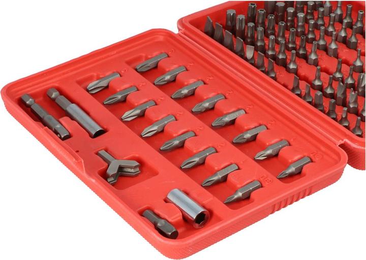 Actual product image FixPoint Bit set 100 pieces made of high quality tool steel (Hexagon socket TX M20, Hexagon socket TX M27, Hexagon socket TX M30, Hexagon socket TX M10, Hexagon socket TX M15, Hexagon socket TX M25, Hexagon socket TX M40, Cross Pozidriv PZ M1, Cross Pozidriv PZ M2, Cross Pozidriv PZ M3, Cross Pozidriv PZ M0, Hexagon socket TX M6, Hexagon socket TX M8)