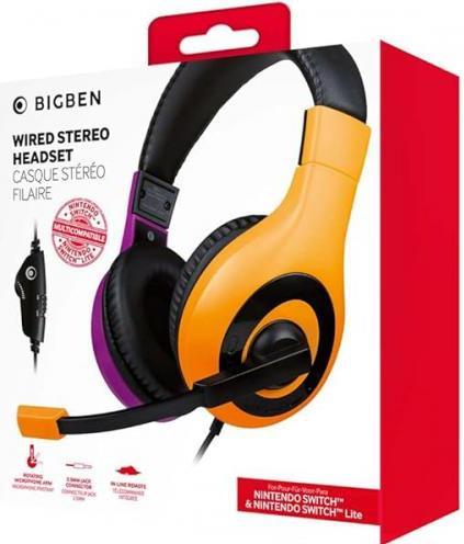 Image du produit Bigben Cuffie Stereo Gaming V1 Bicolor Fucsia/Arancione Switch