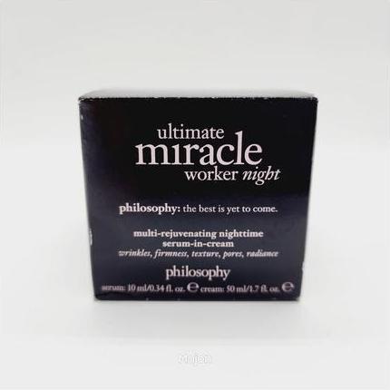 Actual product image philosophy Philosophy Ultimate Miracle Worker Night Cream & Serum 1.7 fl oz Brand New (1.70 ml)