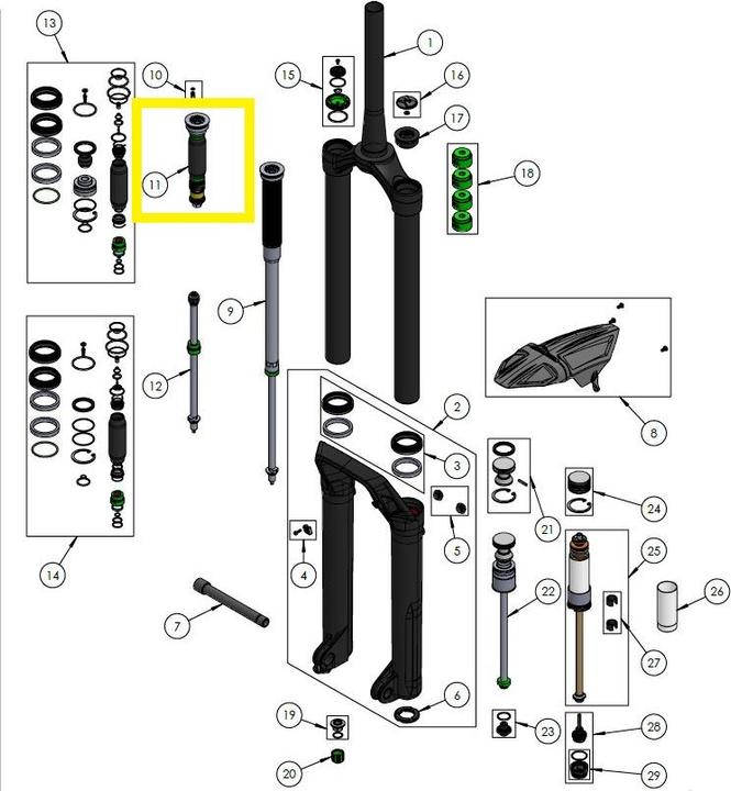 Actual product image DVO Compression Assembly, Onyx 38 D1