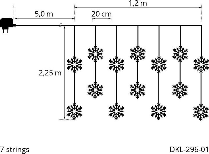 Produktbild STT Snowflake Curtain (1.20 m)