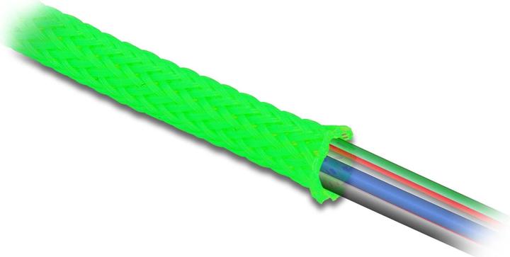 Produktbild Delock Geflechtschlauch dehnbar 2 m x 50 mm grün (Kabelschlauch, 200 cm)