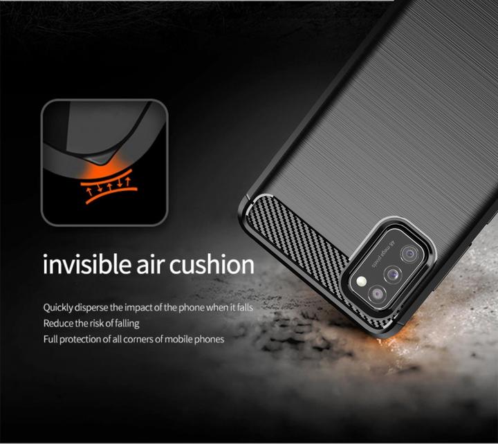 Actual product image Cadorabo TPU Ultra Slim carbon stainless steel Combi Cover (Samsung Galaxy A41)