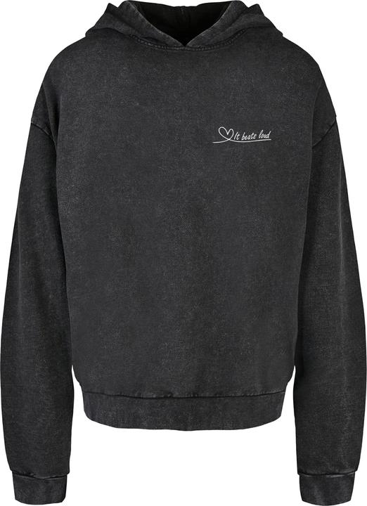 Merchcode It Beats Loud Acid Washed Oversized Hoody - 187711 (5XL)