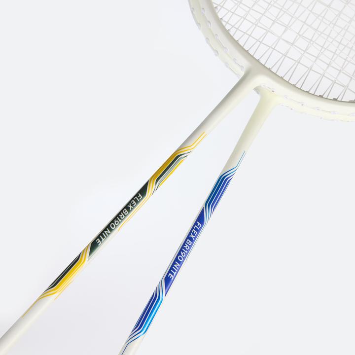 Image du produit Perfly Set Raquettes de Badminton Phosphorescentes Adulte Flex BR190 - Nuit Bleu/Jaune
