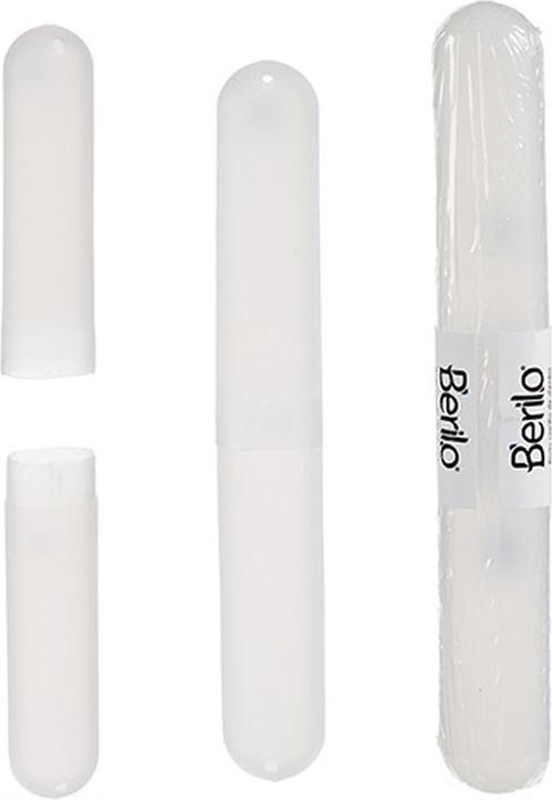 Immagine prodotto Berilo Porta spazzolino da denti Polipropilene trasparente 20 x 2 x 3 cm (24 pezzi) (Portaspazzolino)