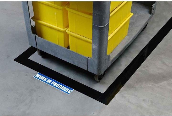 Actual product image Brady B-514, ToughStripe, floor marking tapes, polyester, yellow, 50.80 mm x 30.00 m, labelling: C