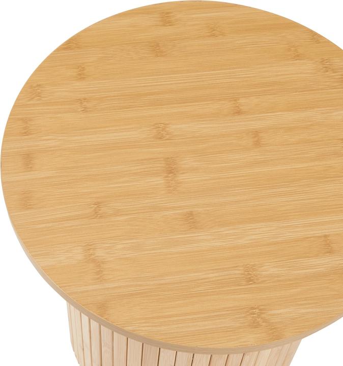 Produktbild En.Casa Beistelltisch Ledepid 40xØ40 cm mit überstehender Tischplatte Natur