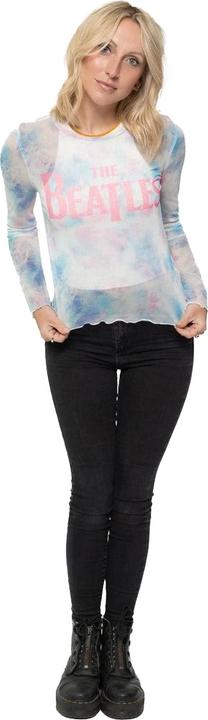 Actual product image The Beatles Womens/Ladies Logo Mesh Long-Sleeved Crop Top (L)