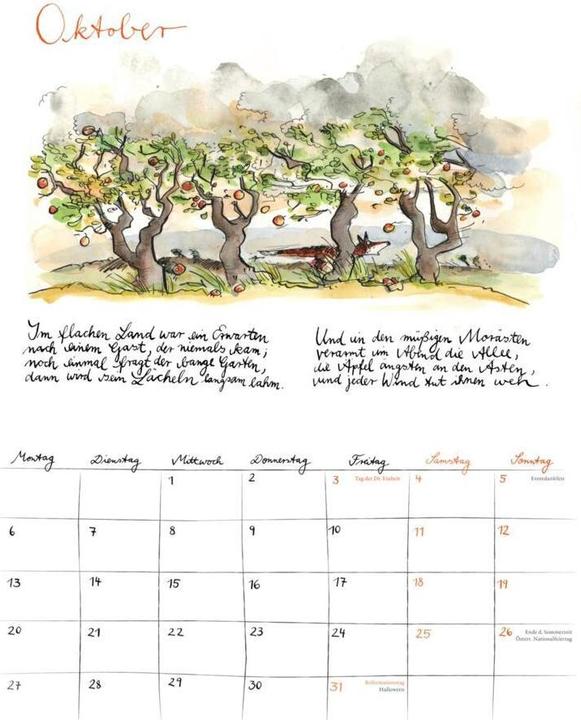 Produktbild Rilke:Rilke-Kalender 2025 - Wandkalend (Deutsch)