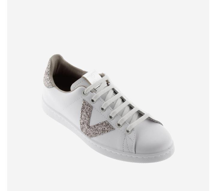 Actual product image Victoria leather trainers tennis glitter (40)