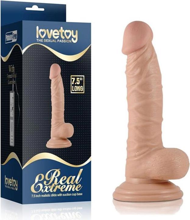 Actual product image Lovetoy Dildo Real Extreme 7.5"