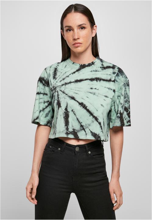 Actual product image Urban Classics Ladies Oversized Cropped Tie Dye Tee (4XL)
