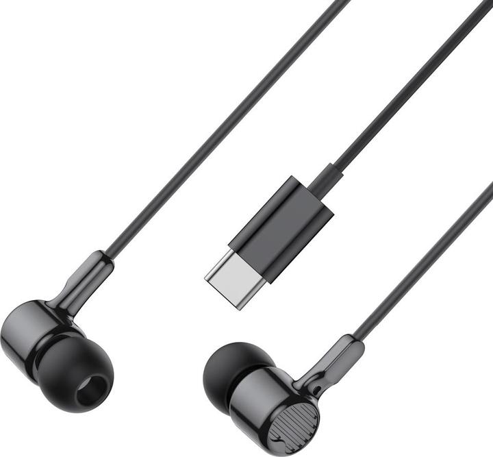 Actual product image xO wired earphones EP81 USB-C black (Cable)