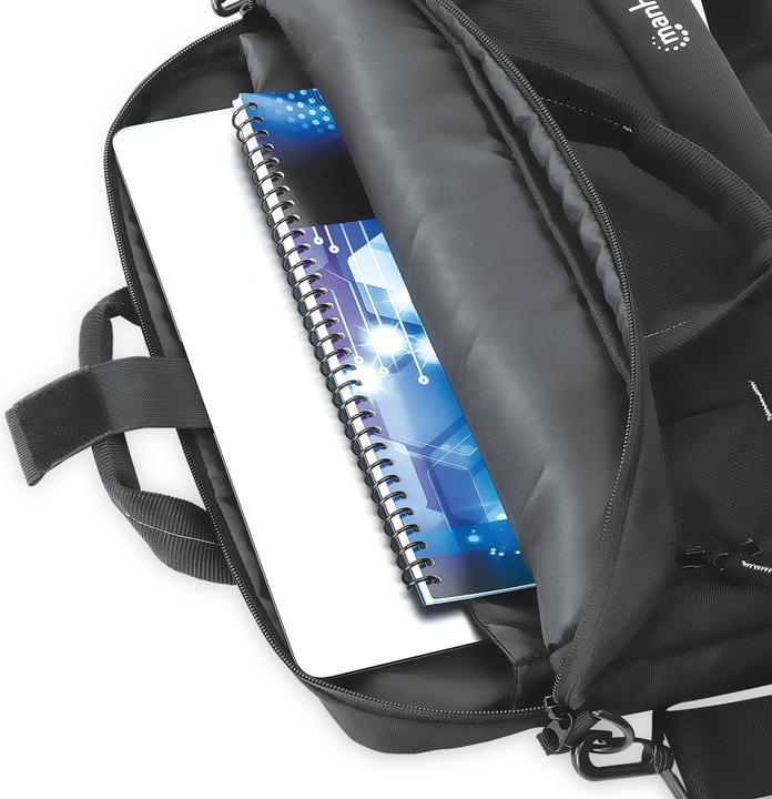 Actual product image Manhattan Helsinki Notebook Bag 35.8cm 14.1inch Shoulder Strap Reinforced Carrying Handle Trolley Strap w (14.10", Universal)