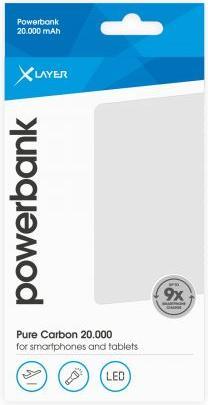 Image du produit Xlayer Powerbank Blanc de carbone pur (15000 mAh, 54 Wh)