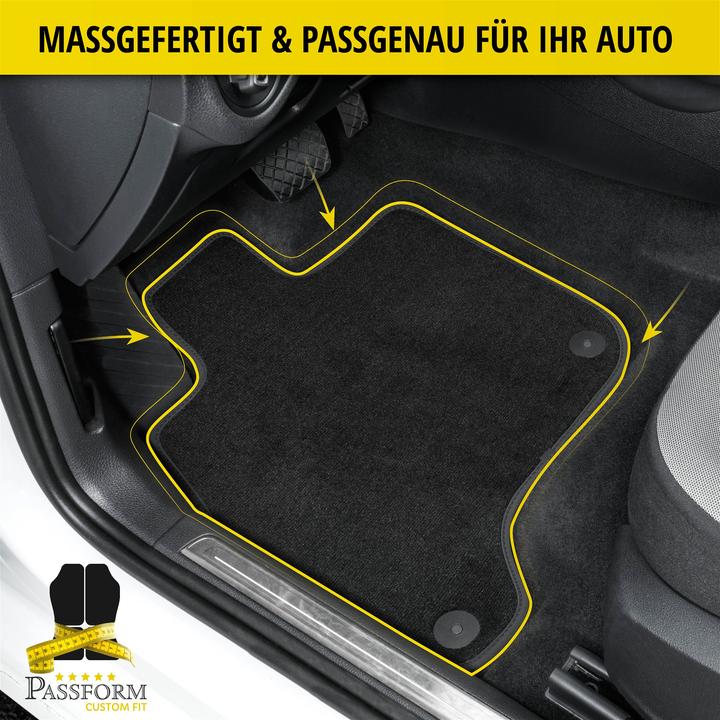 Actual product image Walser Premium Floor Mats for Ford Focus IV 2018-Today (2 front mats + 2 rear mats)