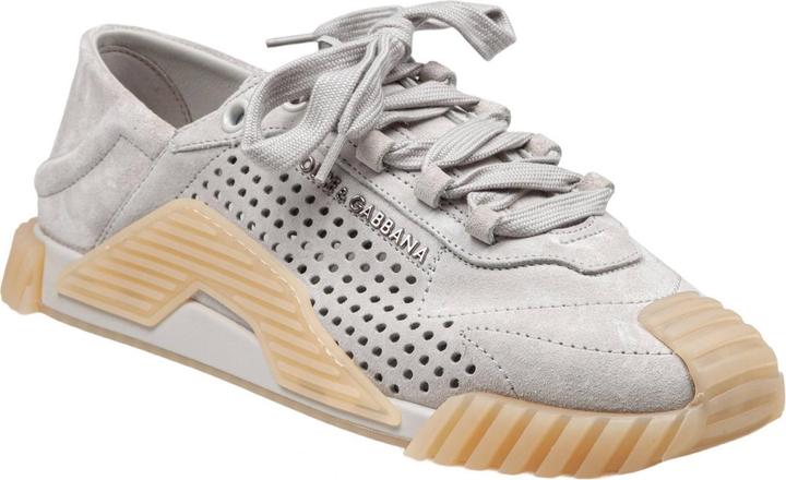 Actual product image Dolce & Gabbana ns1 sneakers in suede color grey (45)
