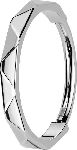 Actual product image Star Piercing Micro segment ring hinged silver V faceted (Titanium G23, without brass)